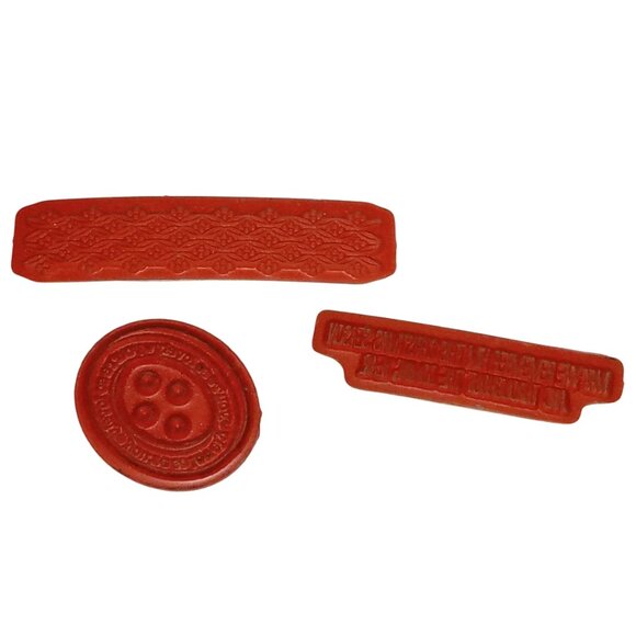 🎯 10 for $10 / 3 Rubber Stamp Toppers for Wooden Blocks - Picture 1 of 7